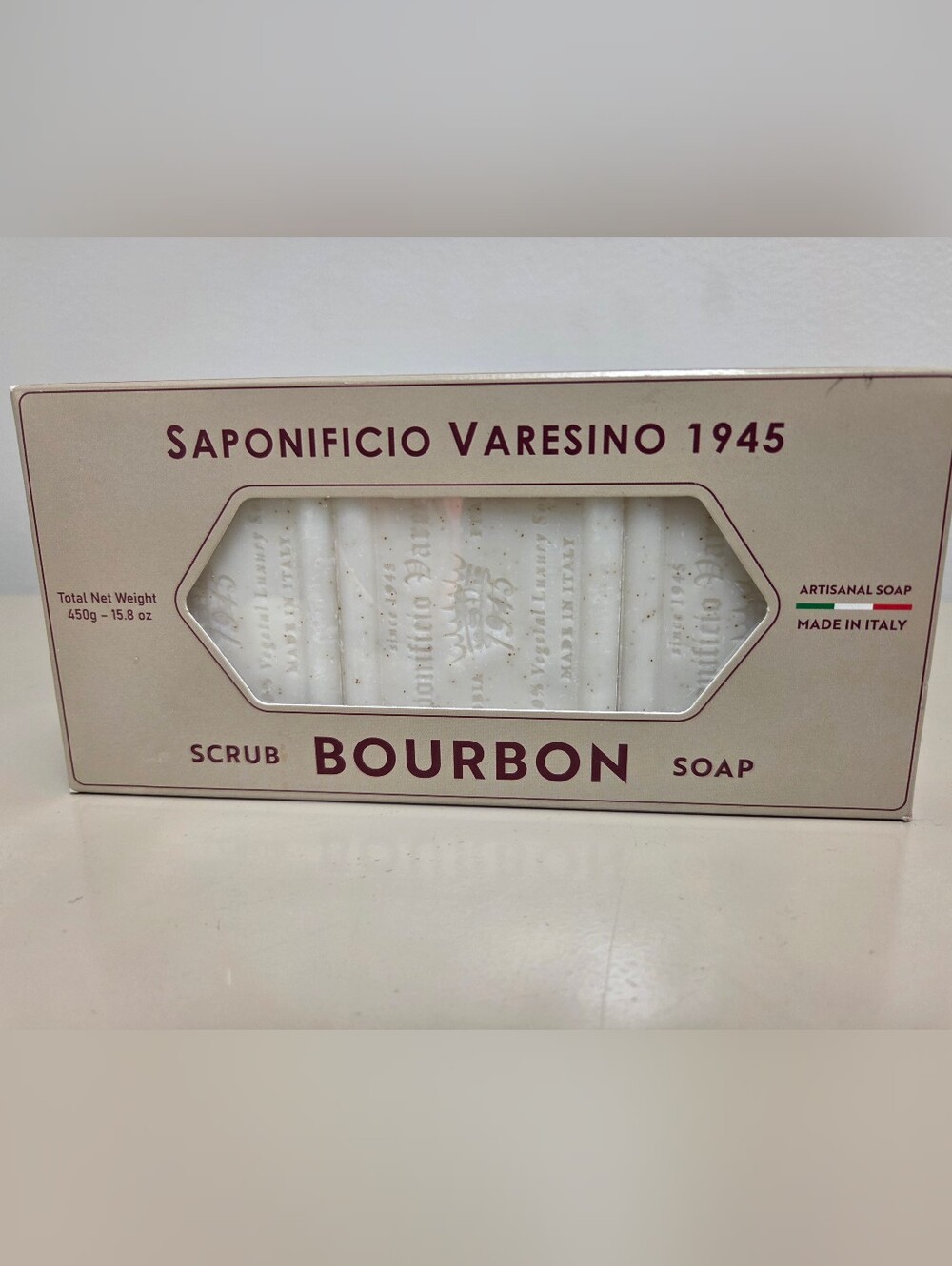 Saponificio Varesino - Bourbon Scrub Soap - 3 Bar Gift Set -Made In IItaly